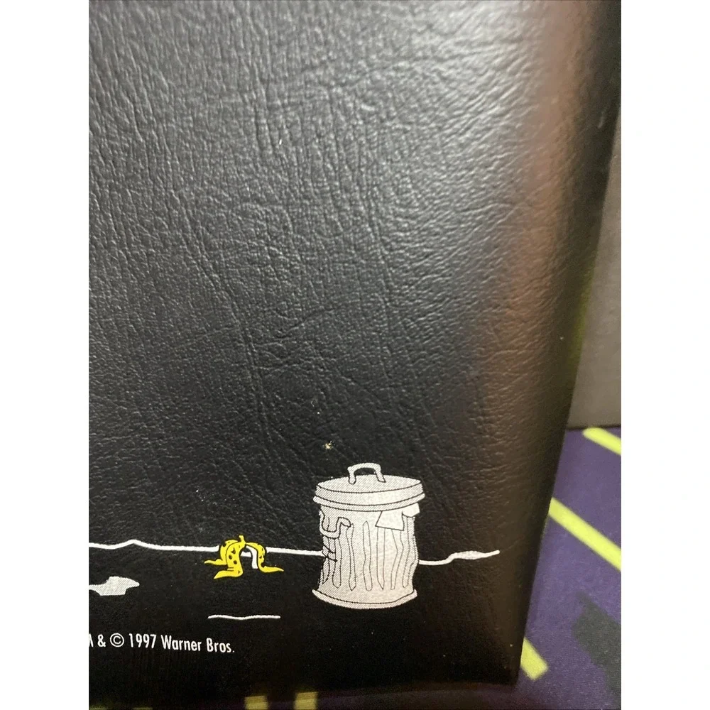 1997 Warner Bros Sylvester Tweety Car Pocket Litter Bag Black F1